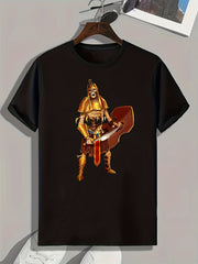 Soldier Print Men's Graphic T shirt Casual Comfy Tees For Summer