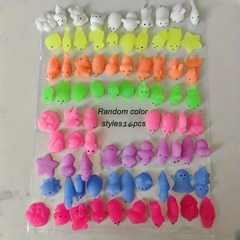 16pcs Compressed Toy Set TPU Carrot Relax Toys Party Favors Classroom Priz