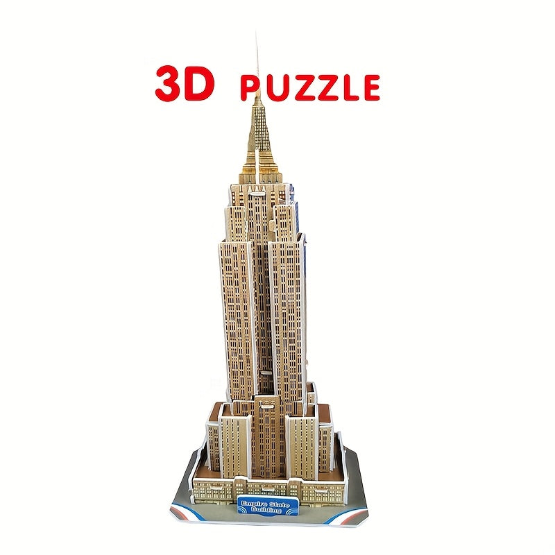 3D Empire State Building Model Puzzle DIY Toy