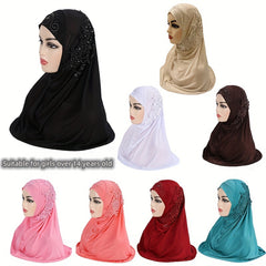 Gauze Scarf Ice Silk Hot Diamond Turban Muslim Hat Arab Hijab