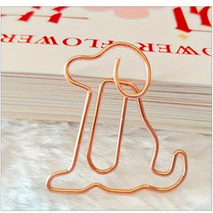 40pcs Puppy Paper Clips Cartoon Paper Clips School Stationery