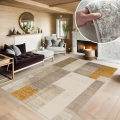Boho Geometric Abstract Art Carpet Anti Slip - Large Area Carpet