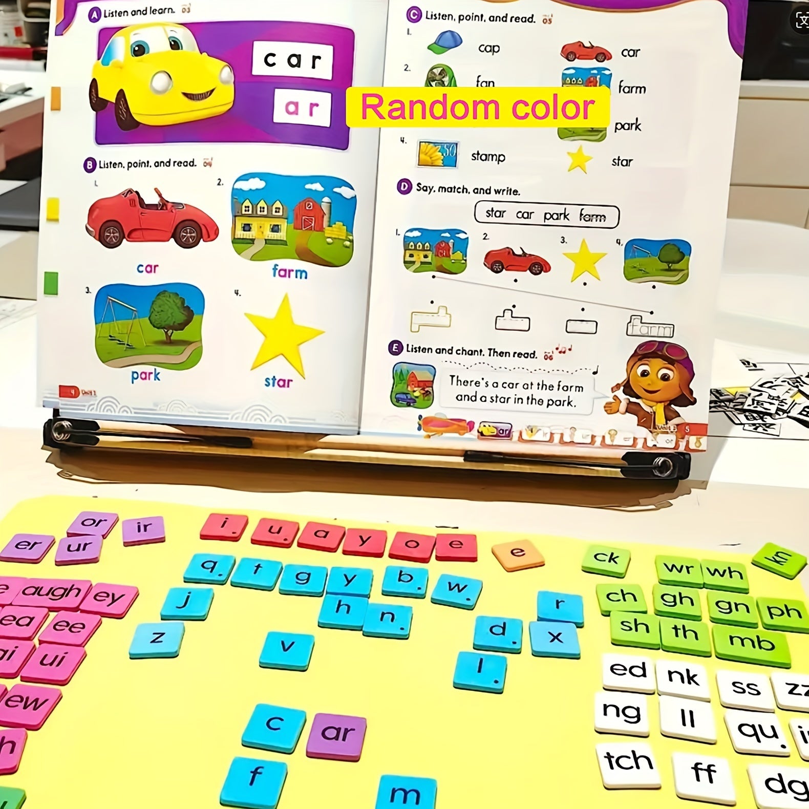 100pcs Magnetic Letters & Words Set Square Shape Educational Durable