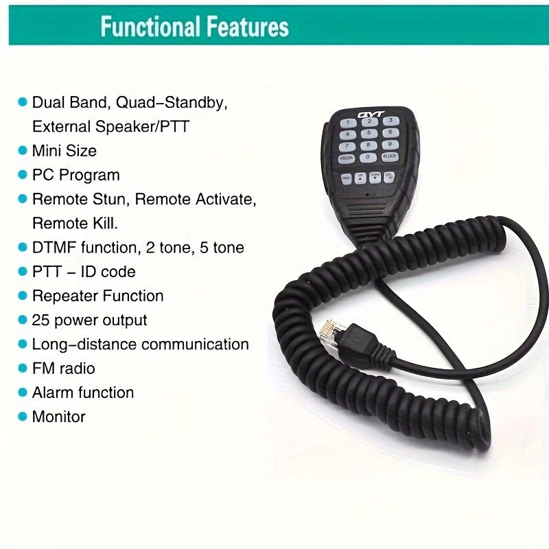 Dual Band Car Radio Mobile Transceiver Walkie Talkie