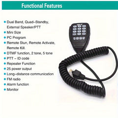 Dual Band Car Radio Mobile Transceiver Walkie Talkie