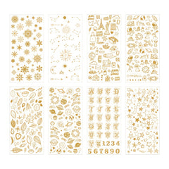 Hot Stamping Snowflake Starry Sky DIY Decoration Sticker