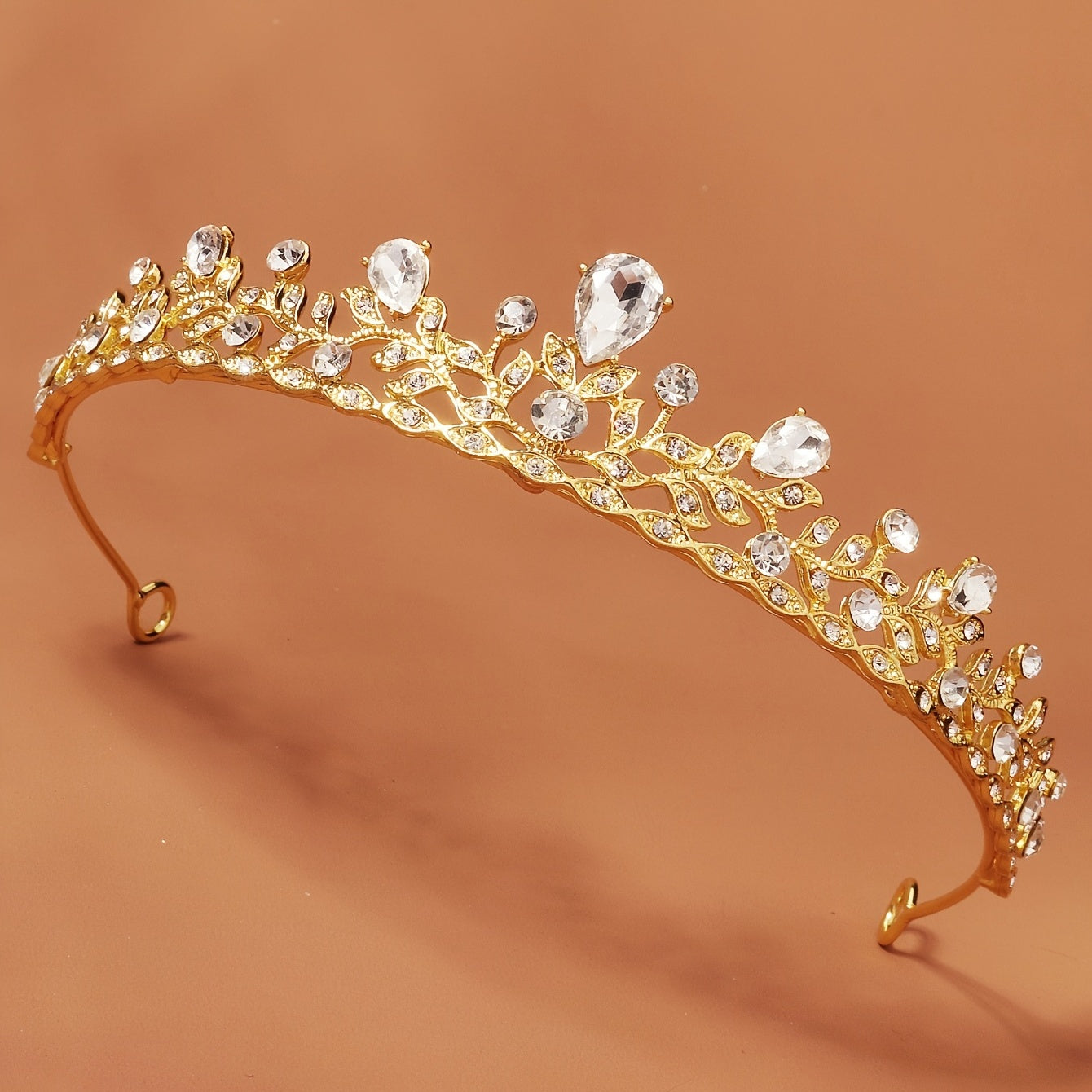 Crystal Princess Tiara for Girls Rose Golden
