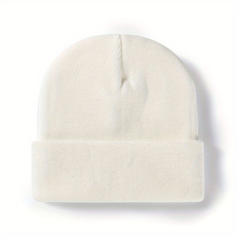 Solid Outdoor Breathable Beanie Hat Warm Knitted Hat Unisex Style Hat