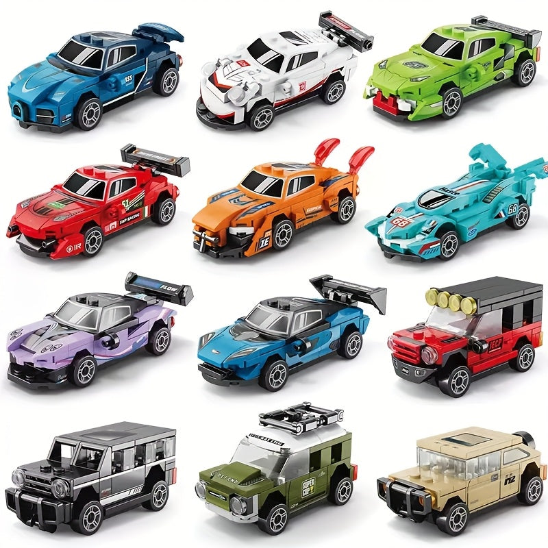 1000pcs Sports Car Building Blocks Model Racing Car Models Set ABS Material