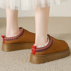 Women's Minimalist Snow Boots Slip On Winter Warm Shoes