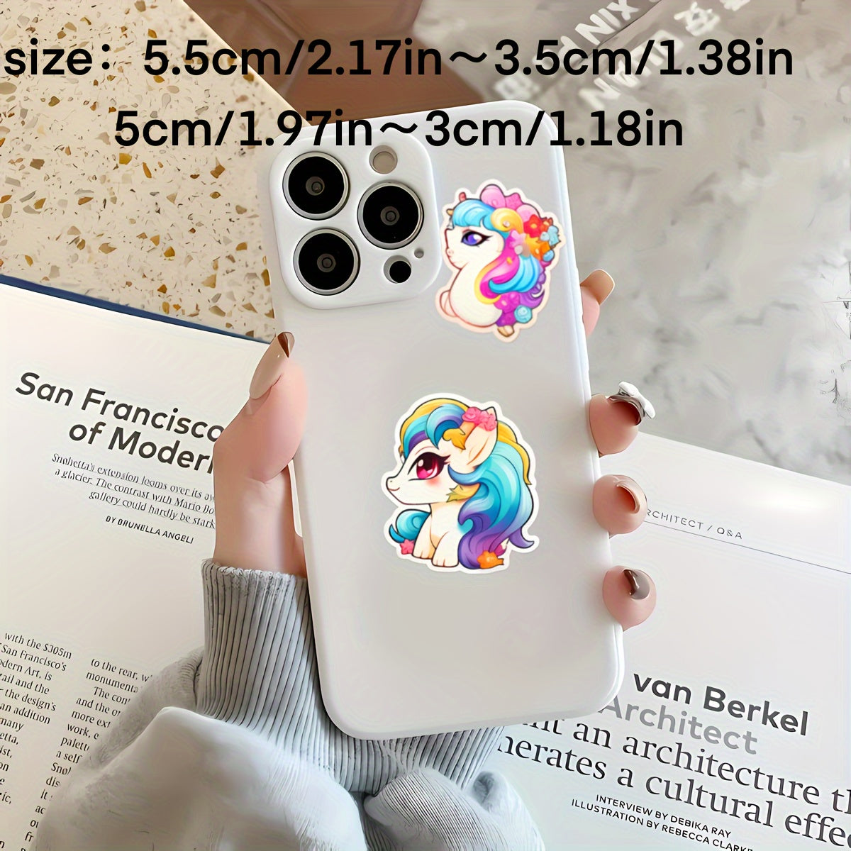 52pcs Cat Stickers Waterproof DIY Stickers for Water Bottles Laptops Mobiles