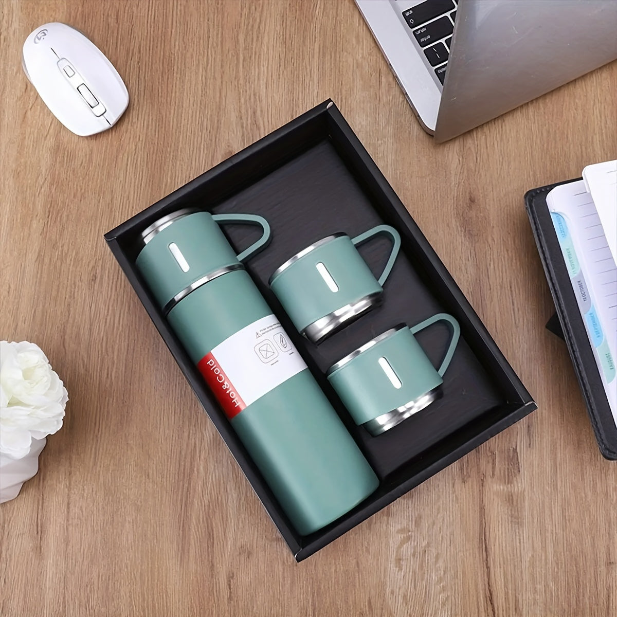 Stainless Steel Insulated Water Bottle, Leakproof, 3-In-1 Design