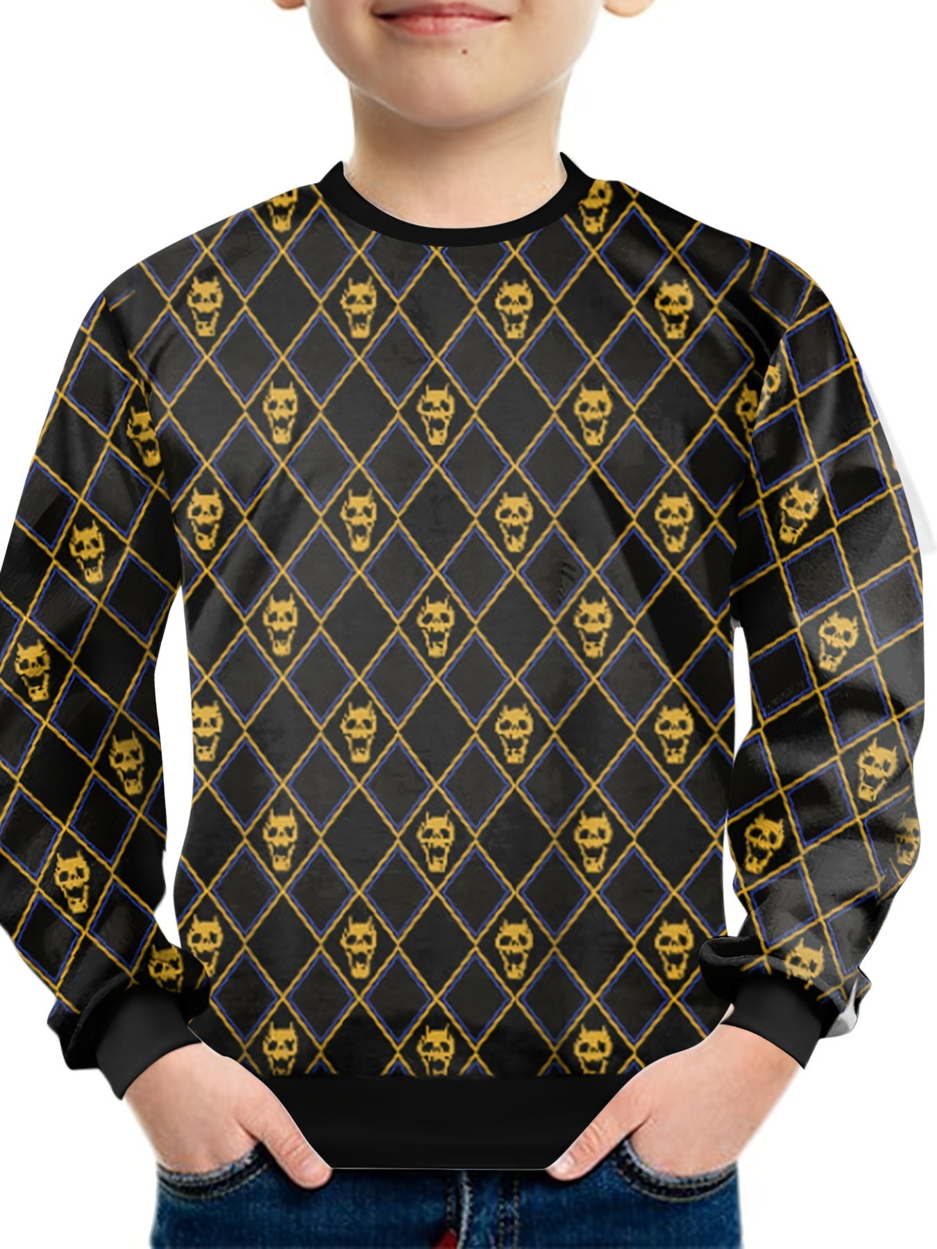 Teens Skull Halloween 3D Print Sweatshirt Kids Casual Pullover