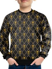 Teens Skull Halloween 3D Print Sweatshirt Kids Casual Pullover