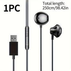Wired Computer Game E sports Earphones USB Interface In ear Headphone