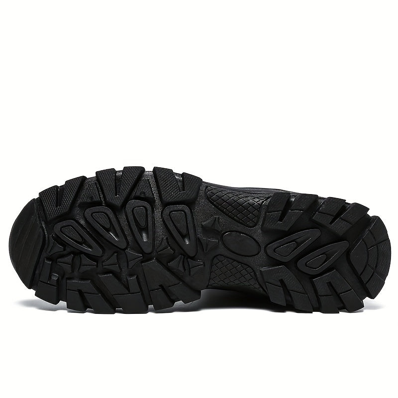 Men's Solid High Top Tactical Work Boots Non Slip Durable Boots
