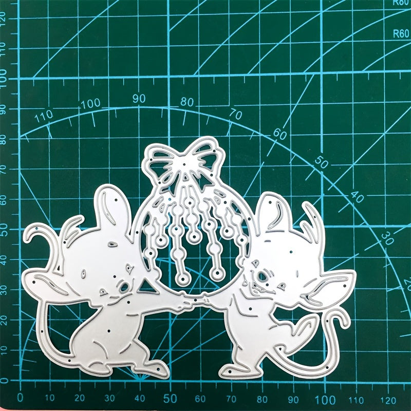 Metal Cutting Dies Stencils for DIY Scrapbook Mouse Christmas Ball Cards