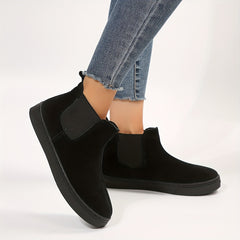 Women's Plush Lined Snow Boots Slip On Comfort Ankle Boots