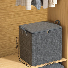 Large Capacity Storage Bag with Handle, Cationic Fabric, Portable Tote Bag