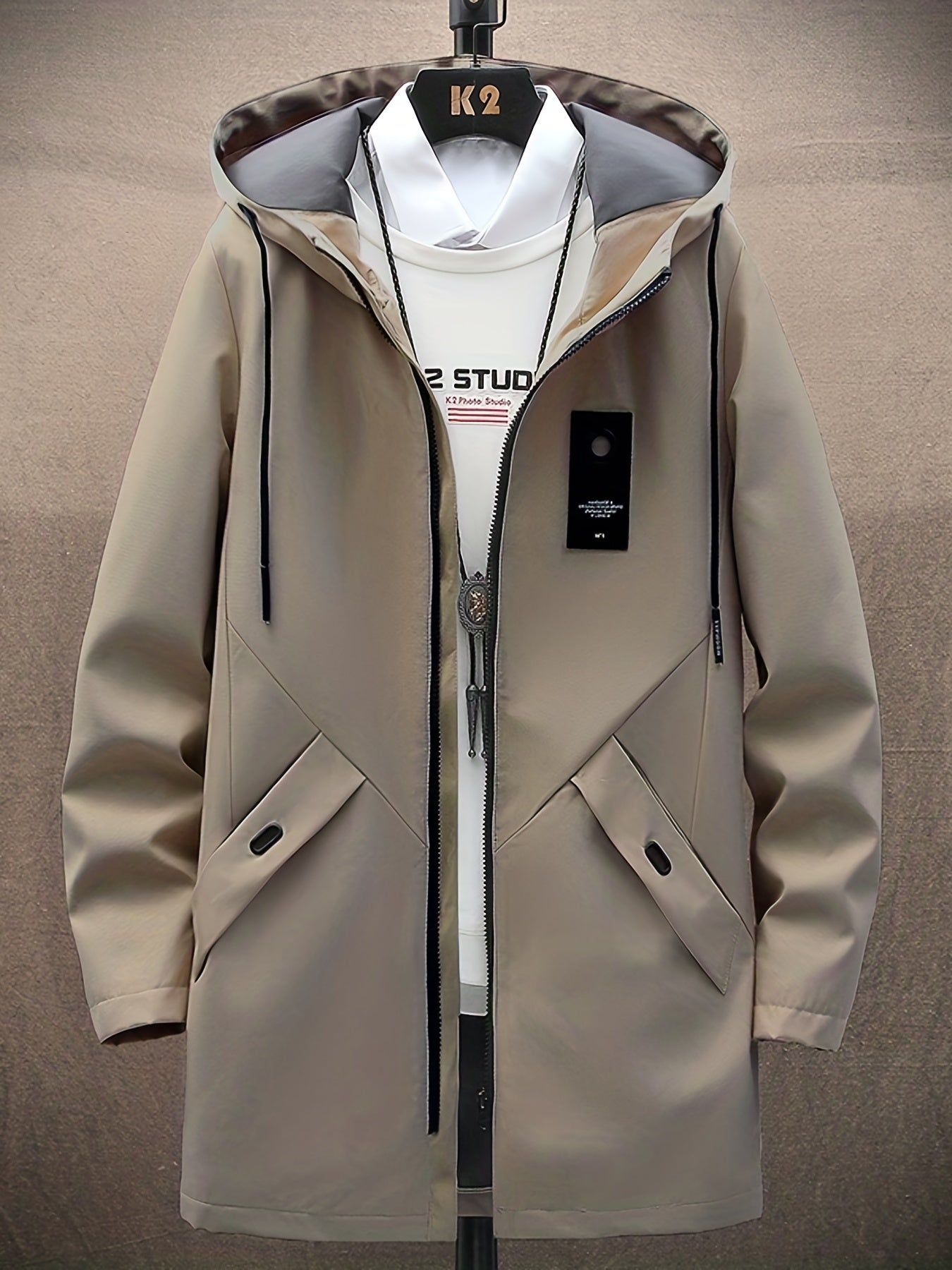 Men's Windproof Hoodie Jacket with Pockets