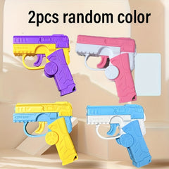 Mini Finger Spinning Toy Bore Gun Fidget Spinner Dual Function Toy