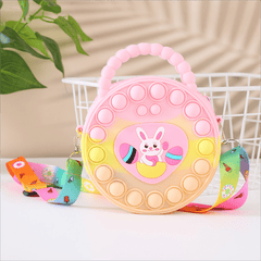 Girls Silicone Rabbit Messenger Bag Coin Purse Anti Anxiety Toys