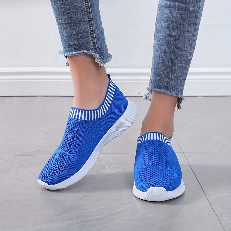 Women's Knit Sock Sneakers Lightweight Slip On Jogging Shoes