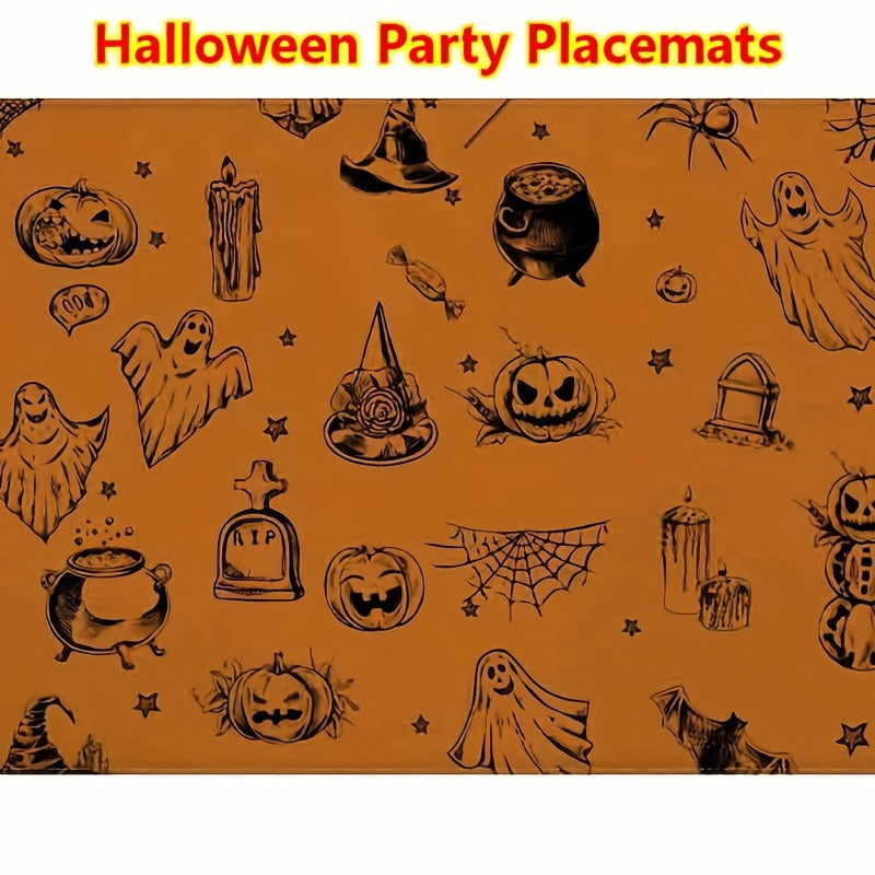 1pc Halloween Party Placemats Linen Insulated Placemat