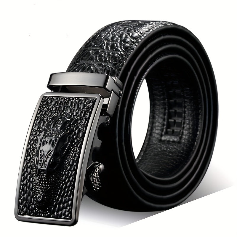 Men's Leather Automatic Buckle Belt