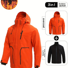 Men's 3-In-1 Outdoor Hooded Jacket