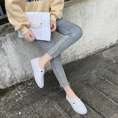 Women's Small Shoes Lace Up Flat Lightweight Sneakers