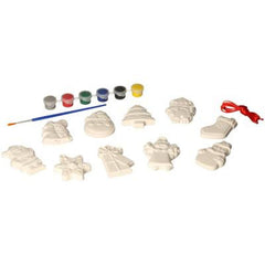 Kids Plaster Christmas Decorations Set of 10 Craft Kit