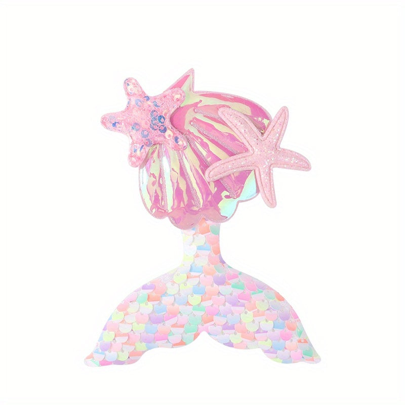Mermaid Tail & Starfish Hair Clips for Baby Girls