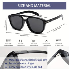OUWEN Aviator Polarized Sunglasses Vintage Style