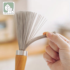 SHUEHO Stainless Steel Pot Brush Long Handle Cleaner