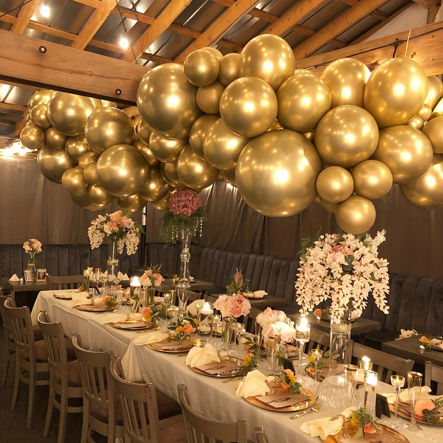 50pcs Party Golden Metal Balloon 30 Happy Birthday Party Decoration