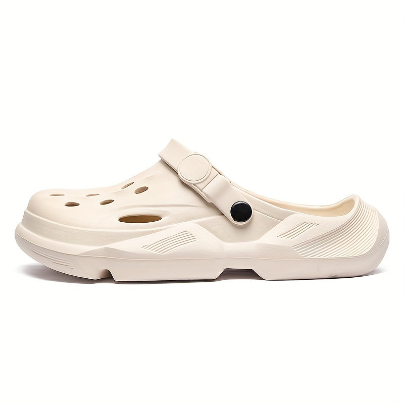 Men's Casual Slip-On Platform Clogs Outdoor Beach Shoes