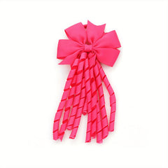 Girls Swallowtail Bows Hair Loops Cheerleading Streamers Headwear
