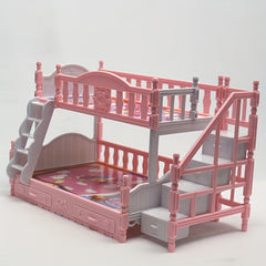 Mini Princess Bed Set for 12" Dolls - Dollhouse Accessories