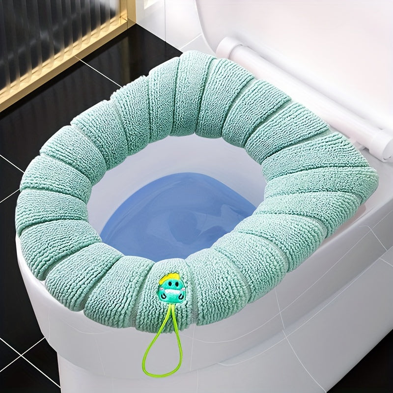 Plush Toilet Seat Cushion - Winter-proof, Washable, Reusable
