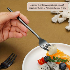 12pcs Stainless Steel Fruit Forks Salad Forks Set