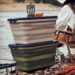 Outdoor Storage Box Wooden Lid Functional Organizing