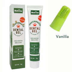 Pet Dental Cleaning Kit with Toothpaste & Finger Toothbrush