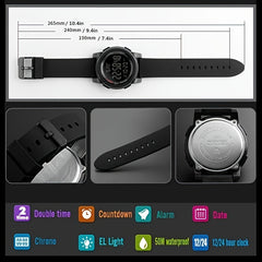 Waterproof Sports Electronic Watch With Alarm Clock Stopwatch