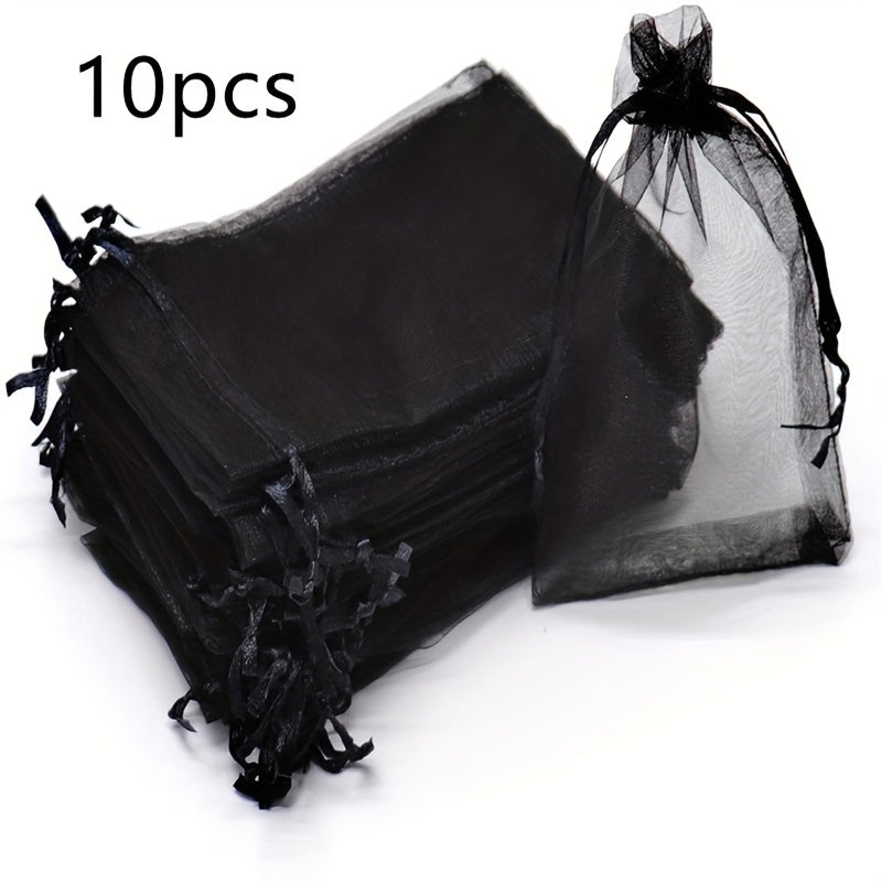 10pcs High Density Mesh Gift Bag - Bundle for Christmas Halloween Gifts