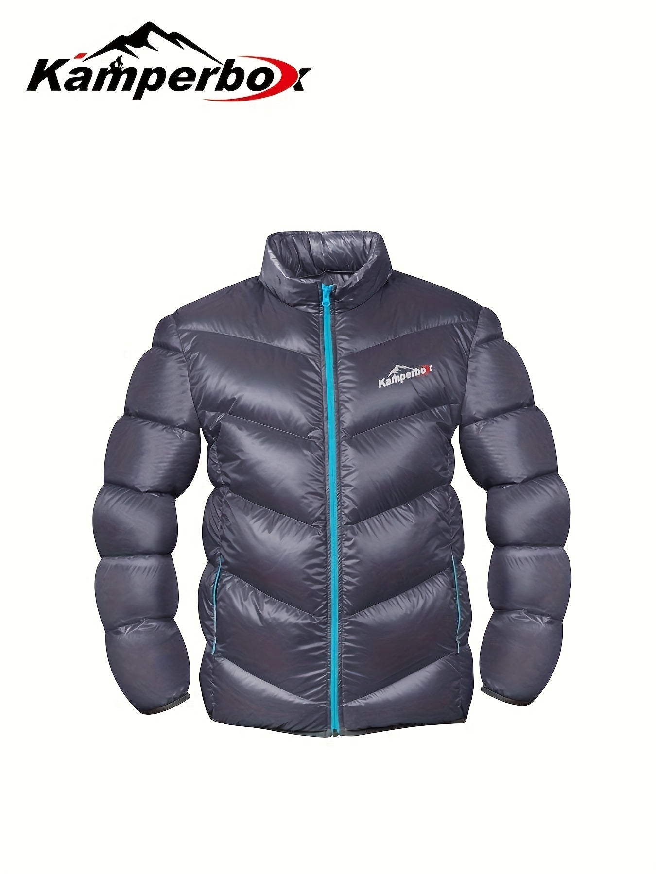 Men's Duck Down Hooded Jacket Casual Padded Coat Winter Windbreaker