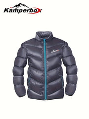 Men's Duck Down Hooded Jacket Casual Padded Coat Winter Windbreaker