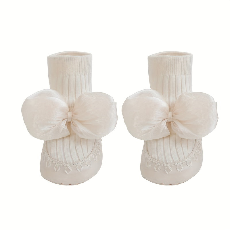 Baby Girls Kids Floor Shoes Socks Bowknot Princess Socks