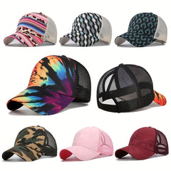Mesh Baseball Cap Breathable Sun Hat Golf Sports Trucker Cap Dad Hat
