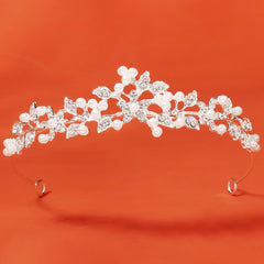 Faux Pearl Rhinestone Flower Crown Hairband Headband Party Favor Decorations